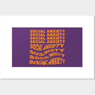 Social Anxiety depression health mental self care humor Posters and Art